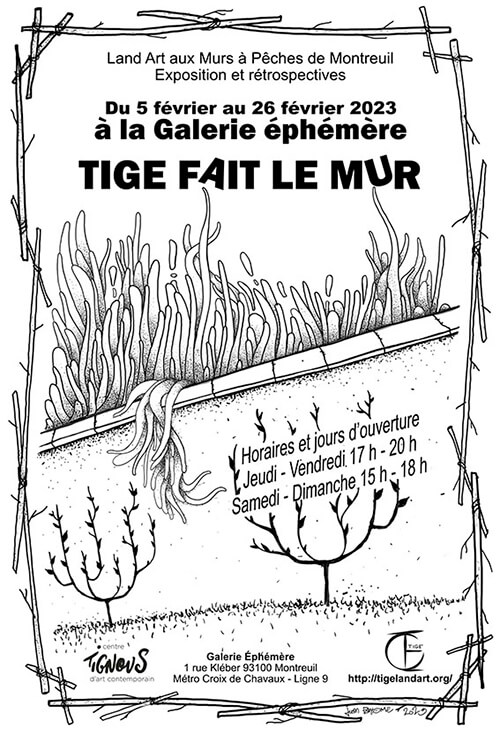 "Tige fait le mur" du 5 au 26 février 2023