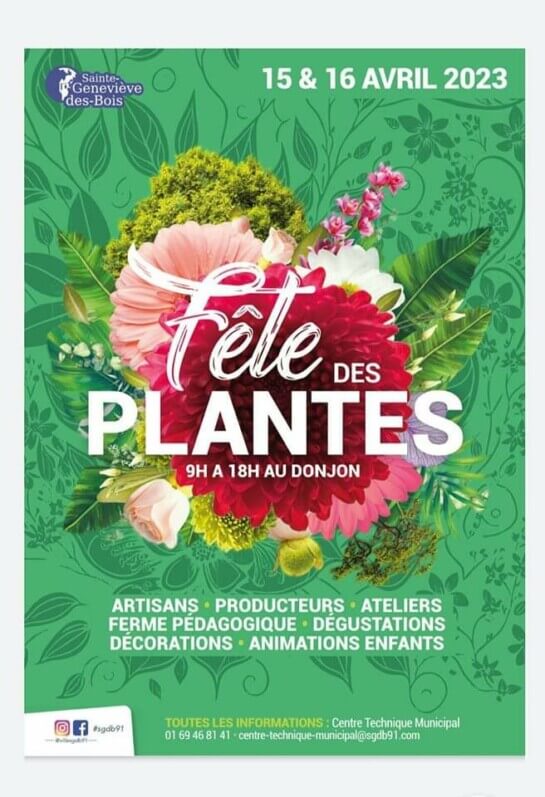 Fête des plantes à Sainte-Geneviève-des-Bois (91) les 15 et 16 avril 2023