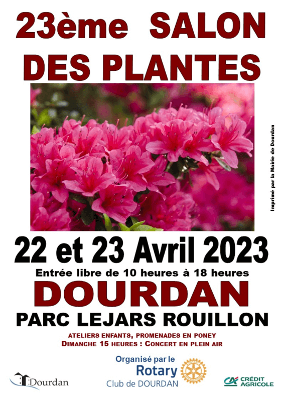 Salon des plantes de Dourdan (91) les 22 et 23 avril 2023