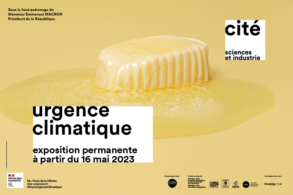Lire la suite à propos de l’article URGENCE CLIMATIQUE, nouvelle exposition permanente à partir du 16 mai 2023 à la Cité des sciences et de l’industrie (Paris 19e)