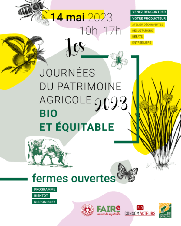 2e édition de la Journée du Patrimoine Agricole bio et équitable le 14 mai 2023