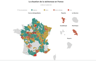 Situation de la sécheresse en France, 11 juillet 2023, VigiEau
