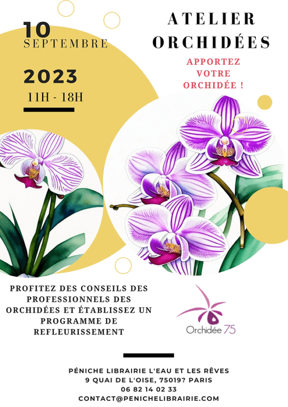 Atelier Orchidée 75, Péniche Café:Librairie botanique L'eau Et Les Rêves