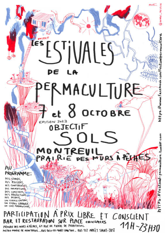 Festival "Les Estivales de la Permaculture" à Montreuil (93) les 7 et 8 octobre 2023