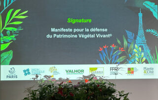 Signature du Manifeste pour la défense du Patrimoine Végétal Vivant (PVV), 3èmes Universités du CCVS, Parc floral, Paris 12e (75)