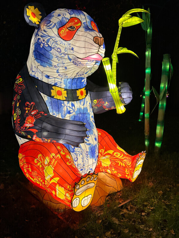 Panda géant, L'Odyssée lumineuse, Parc floral, Paris 12e (75)