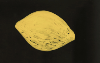 Mateo Revillo, Défixion Limone III (détail), 2021, Gravure sur plomb et suie, 26 x 32 cm