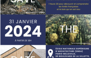 Conférence "De la forêt à la construction bois" le 31 janvier 2024 à Paris