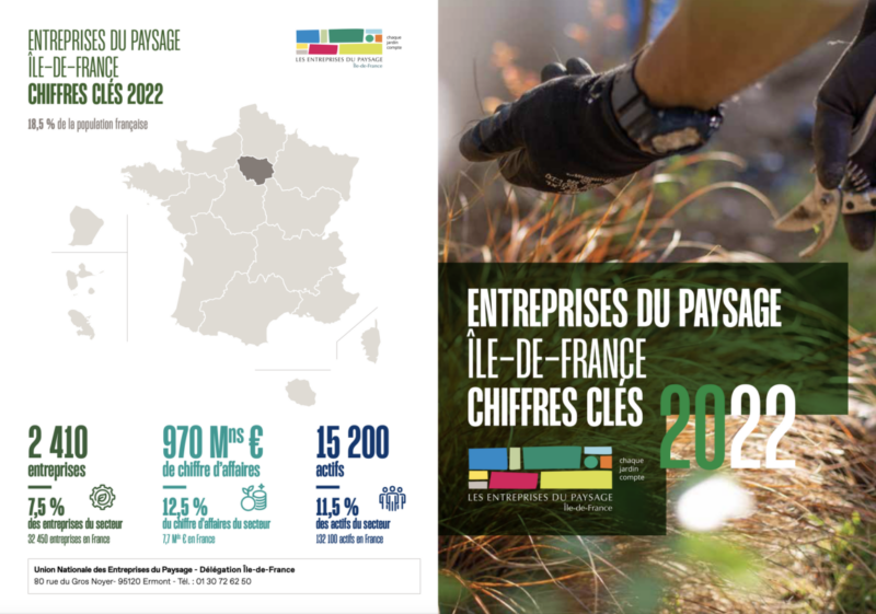 Chiffres clés 2022 : le secteur des entreprises du paysage en Île-de-France