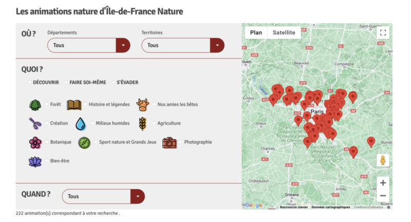 Les animations nature d'Île-de-France Nature