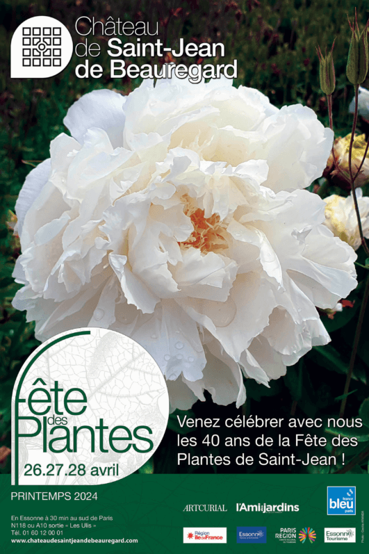 Affiche de la Fête des Plantes printemps du château de Saint-Jean de Beauregard, avril 2024, crédit SP