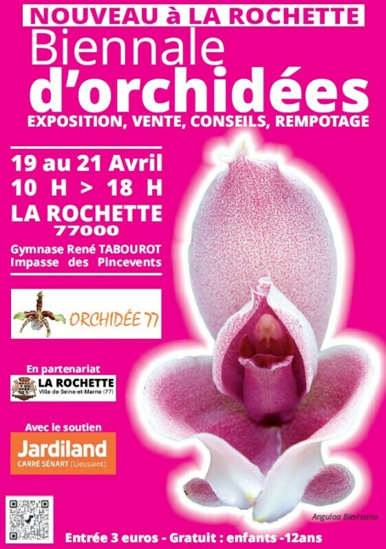 Biennale d'orchidées organisée par l'association Orchidée 77 du 19 au 21 avril 2024