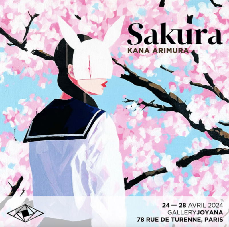 Exposition solo SAKURA de l'artiste KANA ARIMURA du 24 au 28 Avril 2024 dans la Gallery Jo Yana (Paris 3e)