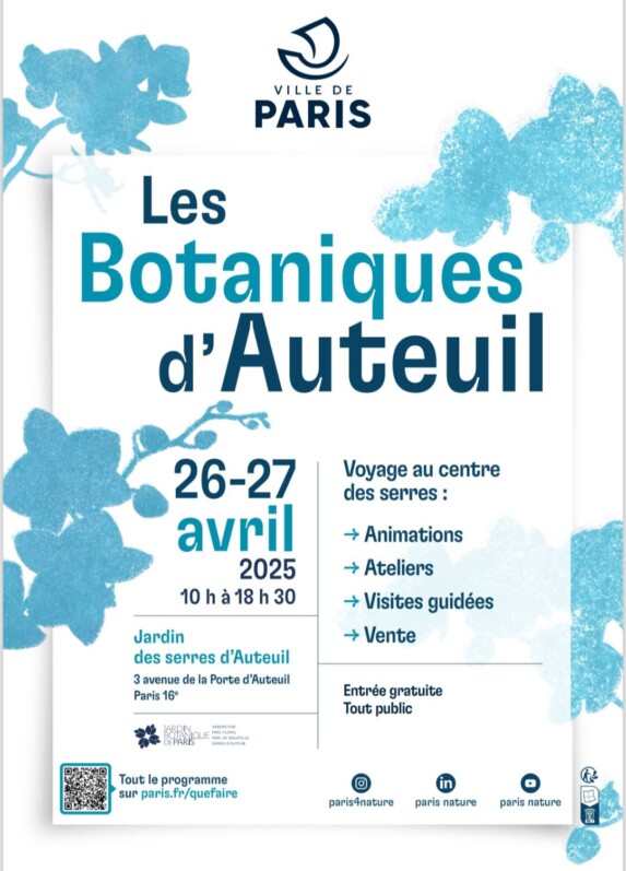 Lire la suite à propos de l’article Les Botaniques d’Auteuil les 26 et 27 avril 2025