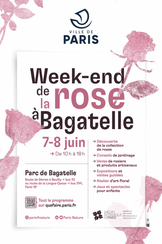Week-end de la rose à Bagatelle (Paris 16e) les 7 et 8 juin 2025