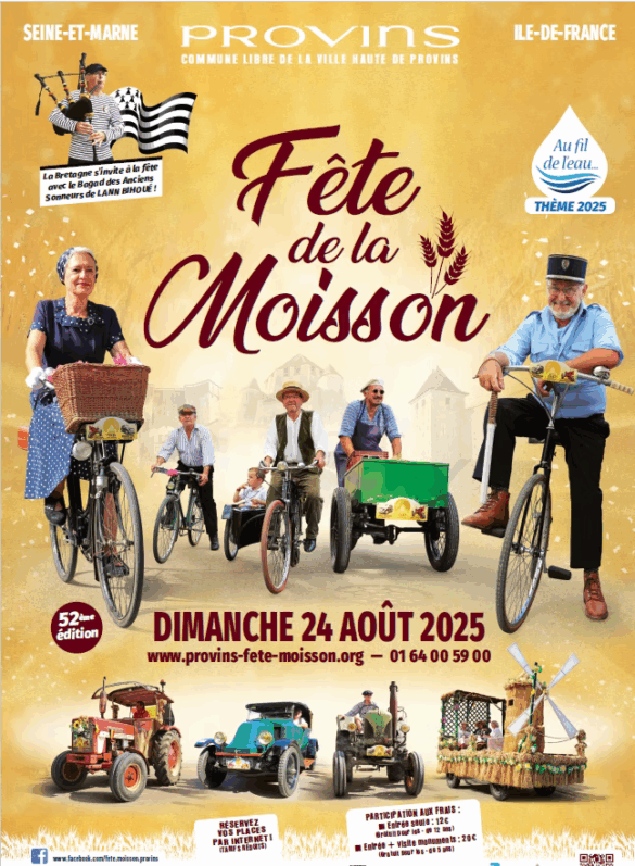 Dimanche 24 août 2025, Fête de la Moisson à Provins (77)