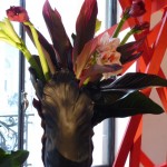 Bouquet exotique dans un vase Daum